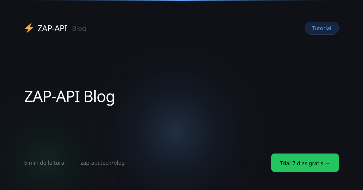 ZAP-API — API WhatsApp para Desenvolvedores | R$29/mês